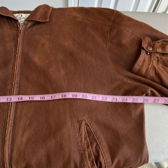 Vintage 80's Remy Men’s Buttery Soft Leather Bomber Jacket Brown Size 42 - Picture 8 of 16